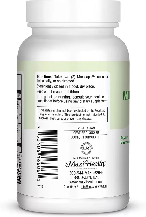 מקסי הלט פטריות סופרים 60 כמוסות | Maxi health Mushroom Supreme 60 Caps