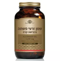 כמוסות שמן זרעי פשתה סולגאר | Flaxseed Oil 1250 mg Vitamins4u