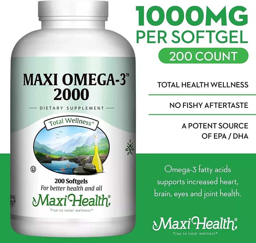 אומגה 3 2000 200 כמוסות ג׳ל מקסי הלט | Omega 3 2000 200 Gels