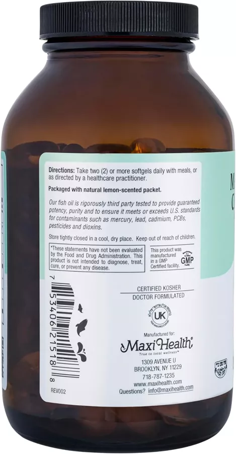 אומגה 3 קונצטרייט מקסי הלט 180 כמוסות ג׳ל | Omega 3 Concentrate 180 Gels
