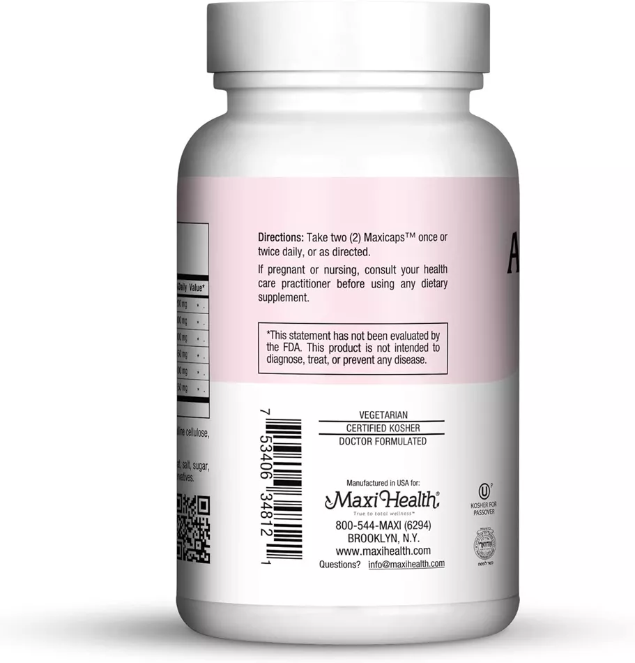 מקסי הלט אקטיב לקס 120 כמוסות כשר לפסח |Maxi Health Active Lax 120 Caps  Kosher For Passover