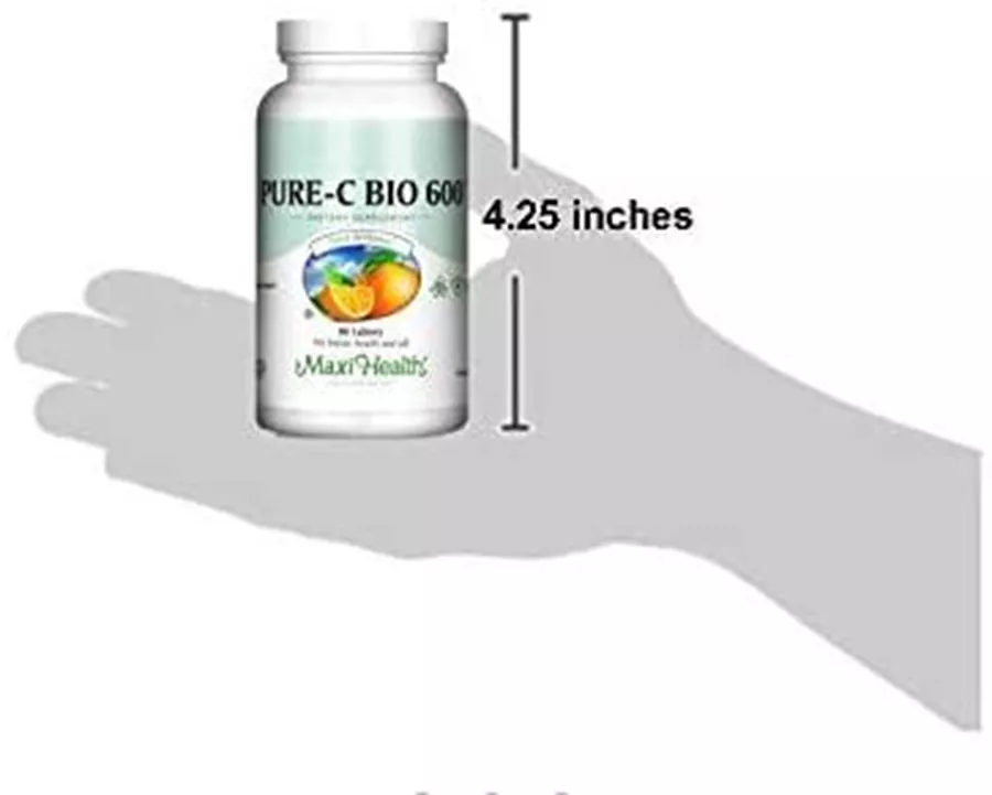 פיור c ביו 600 90 טבליות מקסי הלט | Pure C Bio 600 90 Tabs
