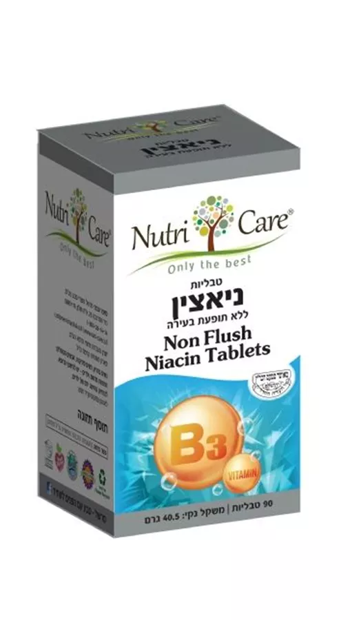 ניאצין ללא תופעת בעירה 200 מ״ג 90 טבליות נוטריקר