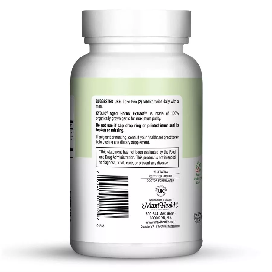 מקסי הלט קיוליק 90 טבליות | MAXI HEALTH Kyolic Tablets 90 Tabs