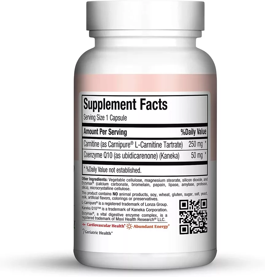 מקסי הלט Q10 קרניטין קומפלקס 60 כמוסות | Maxi health Co-Q Carnitine Complex 60 Caps