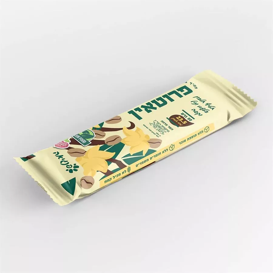 פרוטאין חטיף חלבון בטעם וניל קפה 22 גרם חלבון. 60 גרם (מחיר ליחידה)