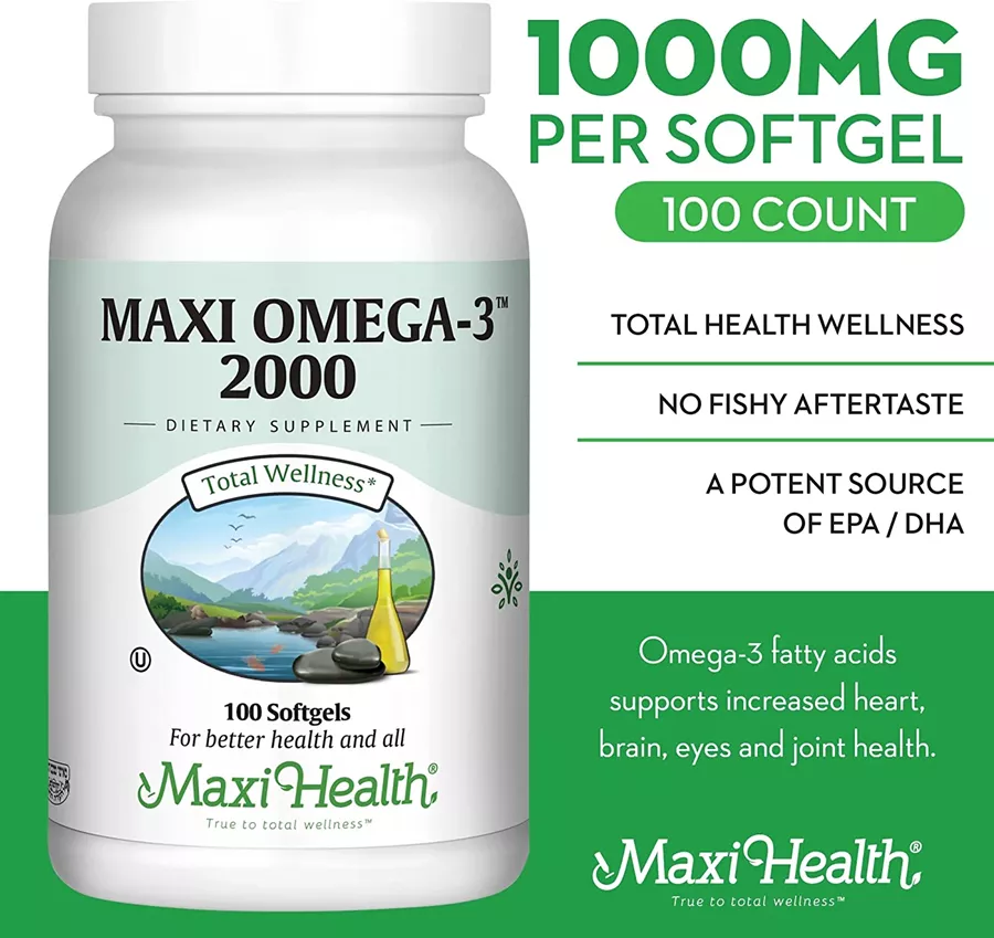 אומגה 3 2000 100 כמסות ג׳ל מקסי הלט | Omega 3 2000 100 Gels