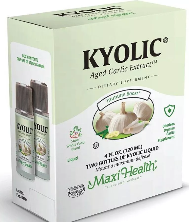 קיוליק זוג מקסי הלט Kyolic Aged Garlic Extract Liquid 4 Fl Oz