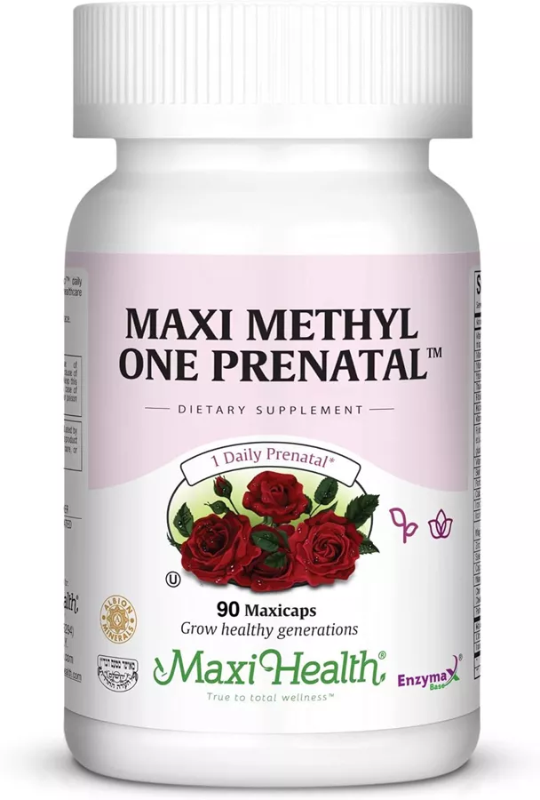 מקסי הלט מתיל פרנטל אחד ליום 90 כמוסות | Maxi Health Methyl One Prenatal 90 Caps
