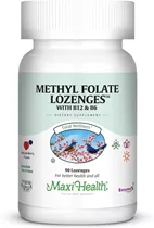 מקסי הלט מתיל פולאט 90 לכסניות | Maxi Health Methyl Folate Lozenges 90 Loz Vitamins4u