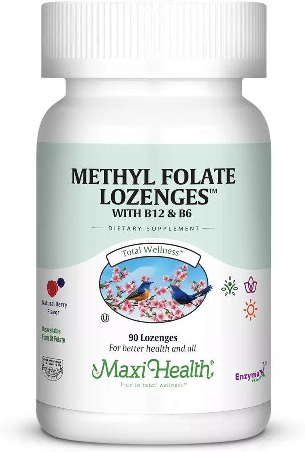מקסי הלט מתיל פולאט 90 לכסניות | Maxi Health Methyl Folate Lozenges 90 Loz