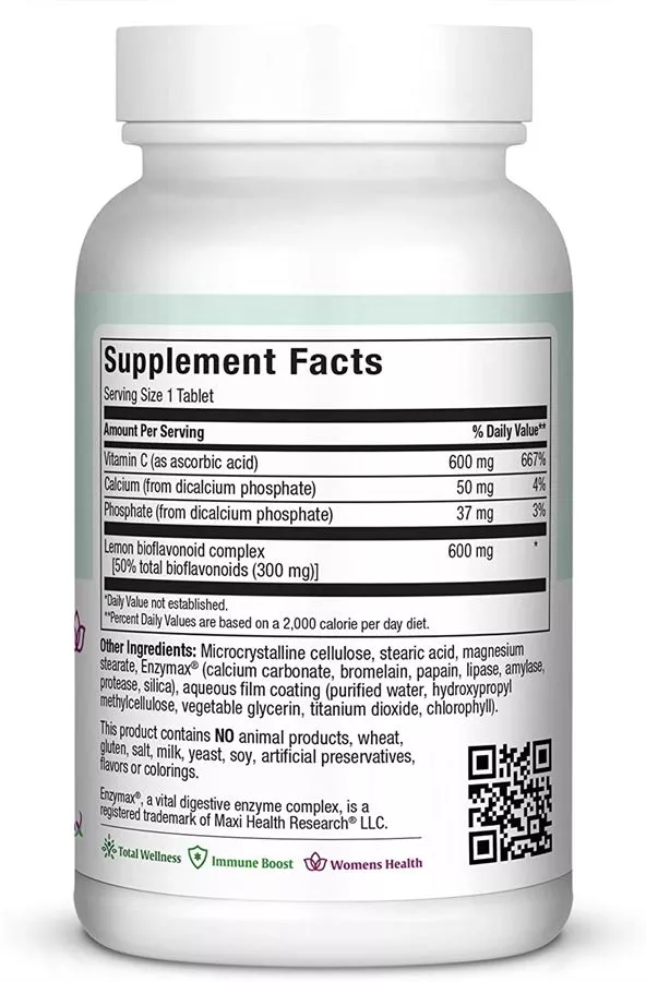 פיור c ביו 600 90 טבליות מקסי הלט | Pure C Bio 600 90 Tabs
