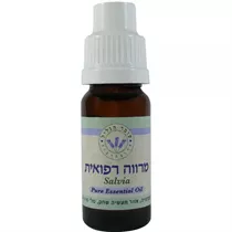 מרווה רפואית שמן אתרי - עומר הגליל 10 מ"ל | Omer Hagalil Salvia Pure Essential Oil Vitamins4u