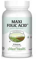 מקסי הלט חוצמה פולית 800 מק״ג  |MAXI HEALTH Folic Acid 90 Caps Vitamins4u