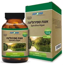 אצת ספירולינה 600 מ״ג 60 כמוסות סופהרב | Spirulina Algae סופהרב Vitamins4u