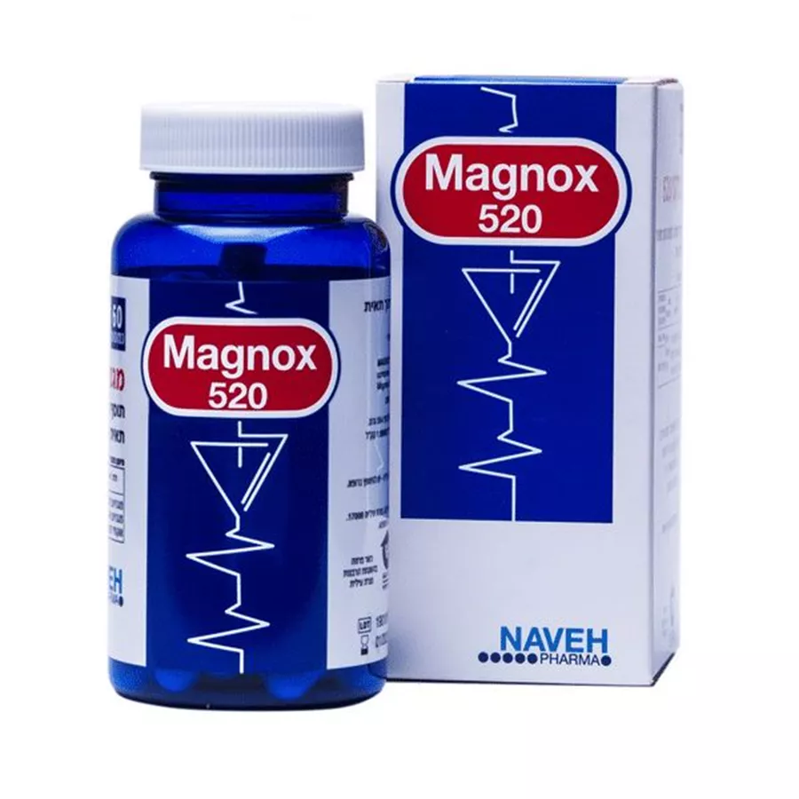 מגנוקס 520 מ״ג  60 כמוסות נווה פרמה  MAGNOX 520X60