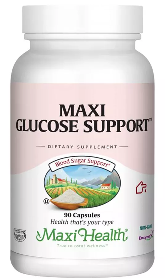 מקסי הלט גלוקוז סופורט 90 כמוסות  | Maxi Health Glucose Support