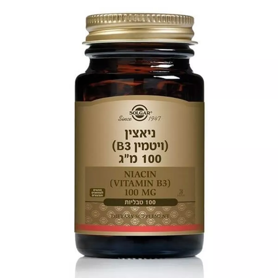 ויטמין B3 ניאצין 100 טבליות | Vitamin B3 (Niacin) סולגאר