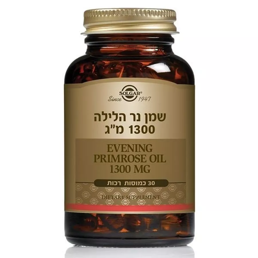 שמן נר הלילה 30 כמוסות 1300 מ״ג | Evening Primrose Oil 1300 mg סולגאר