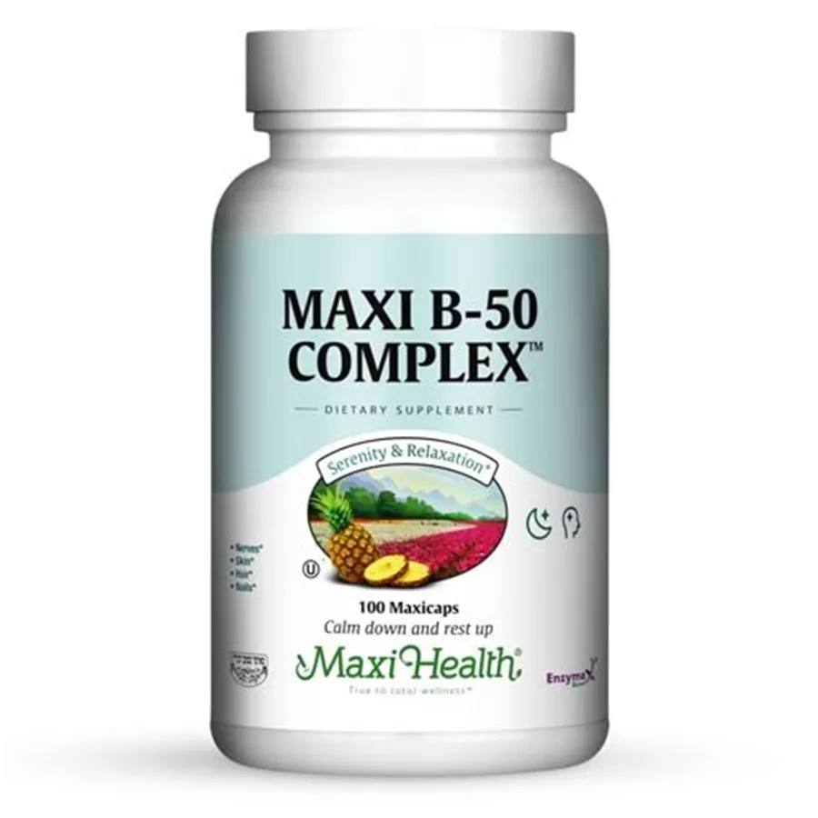 מקסי הלט ויטמין B 50 קומפלקס  100 כמוסות |  B Complex 50 Mg 100 Vegetable Capsules