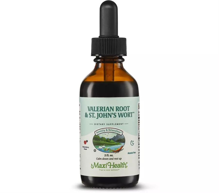 ולריאן פלוס פרע היפריקום מקסי הלט |  Valerian & St. John's Wort 1 Fl Oz
