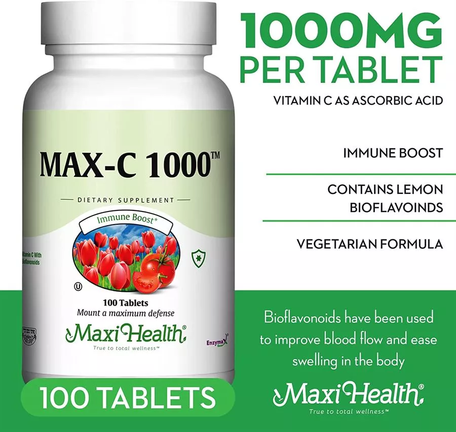 מקס C1000 מ״ג 100 טבליות מקסי הלט | Max C 1000 100 Tabs