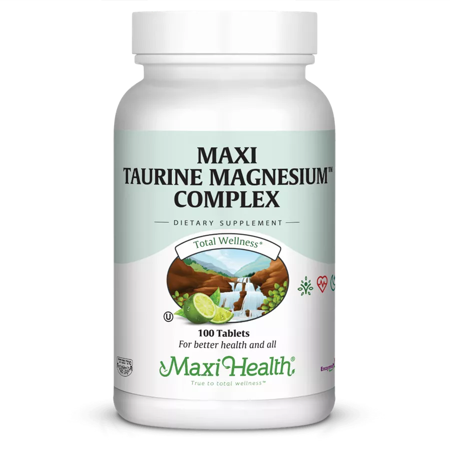 מקסי הלט טאורין מגנזיום קומפלקס 100 טבליות | Maxi Health Taurine Magnesium Complex 100 Tabs