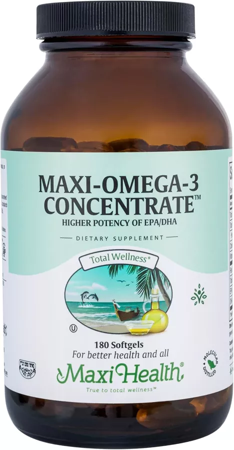 אומגה 3 קונצטרייט מקסי הלט 180 כמוסות ג׳ל | Omega 3 Concentrate 180 Gels