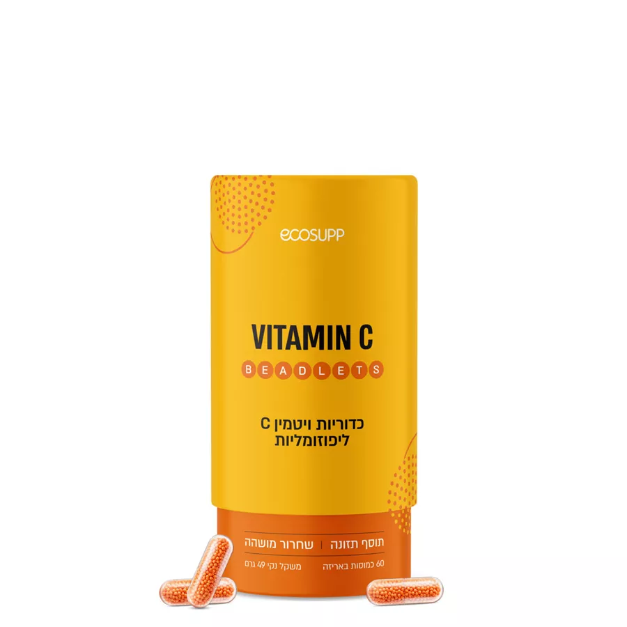 ‎AECOS‎ ECOSUPP‎ ‎ויטמין C ליפוזומלי בכמוסות אקוסאפ | VITAMIN C LIPOSOMAL BEADLETSUPP‎ ‎LIPO‎ ‎VIT‎.‎C‎ ‎BEADL