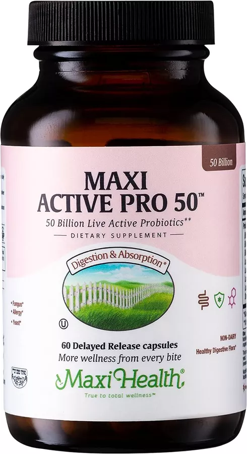 מקסי הלט פרוביוטיקה אקטיב פרו 50 60 כמוסות | Maxi health Active Pro 50 60 Caps