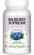 מקסי הלט בילברי (אוכמניות) סופרים 120 כמוסות | Maxi Health Bilberry Supreme 120 Caps Vitamins4u