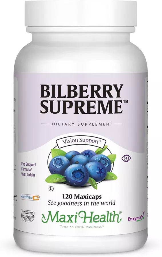 מקסי הלט בילברי (אוכמניות) סופרים 120 כמוסות | Maxi Health Bilberry Supreme 120 Caps