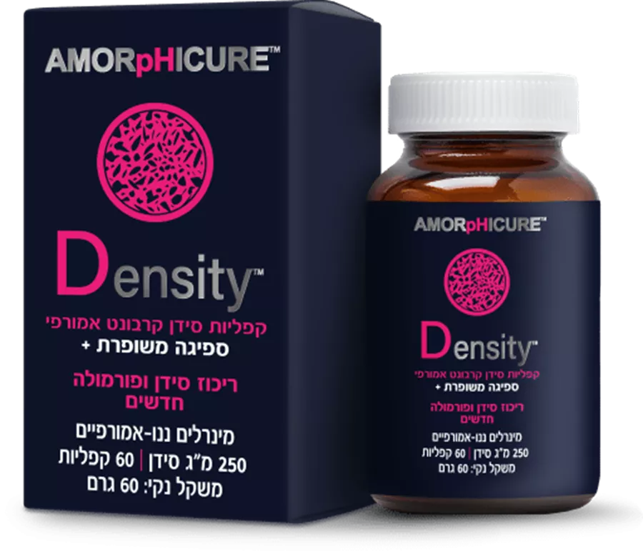 סידן אמורפי דנסיטי 250 מ״ג 60 קפליות ספיגה משופרת | ‎DENSITY‎ ‎250‎MG‎ ‎60‎ ‎TAB