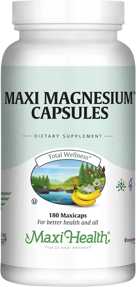 מקסי הלט מגנזיום בכמוסות 180 כמוסות | Maxi Health Magnesium Capsules 180 Caps