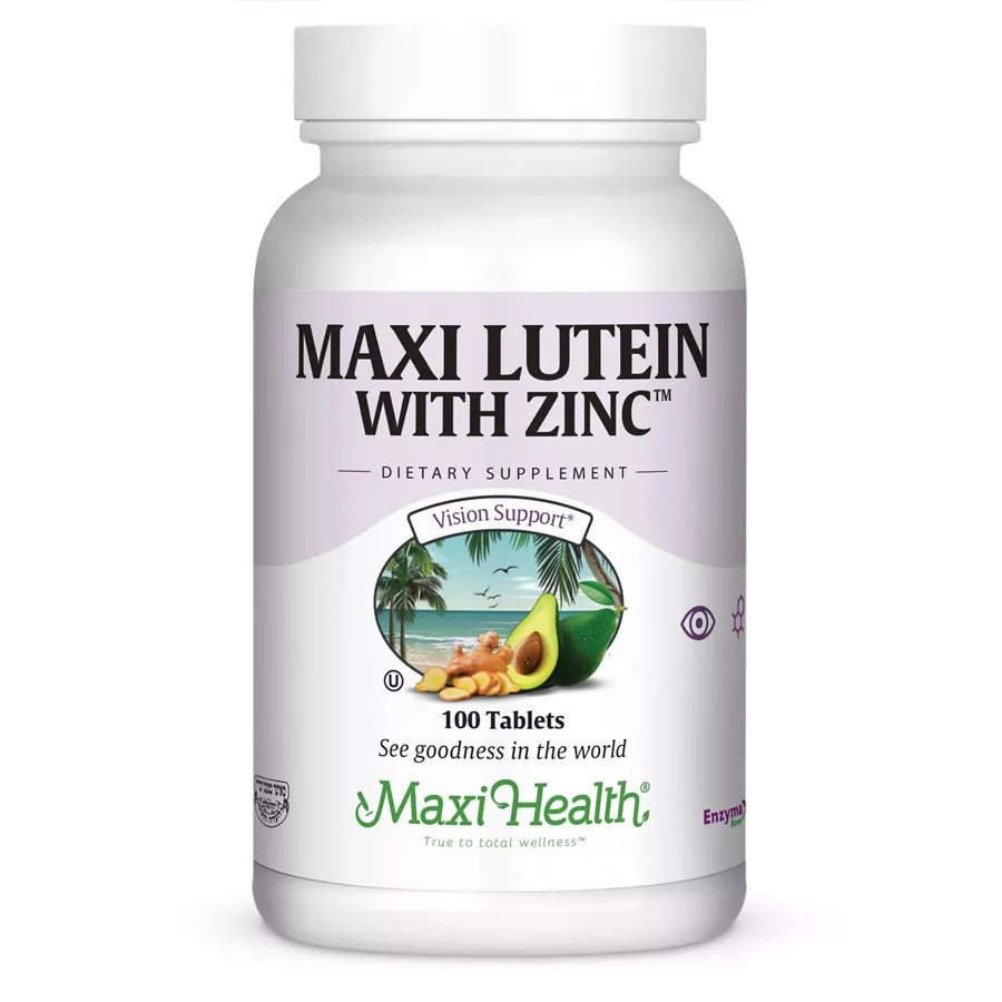 מקסי הלט לוטאין בתוספת זינק (אבץ) 100 טבליות | Maxi Health Lutein With Zinc 100 Tabs