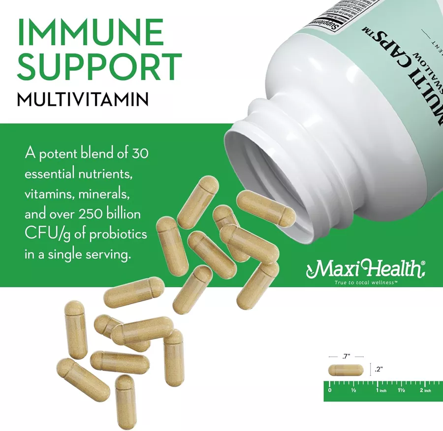 מקסי הלט מולטי ויטמין מיני 120 כמוסות קטנות | Maxi Health Small Multi Caps 120 Caps