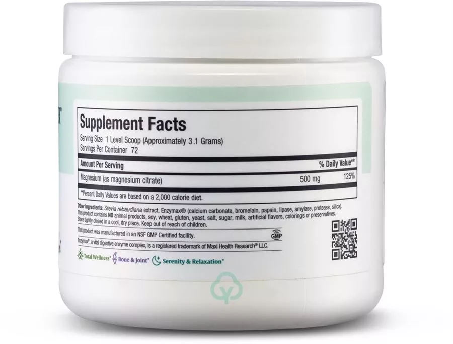 מגנזיום ציטראט אבקה מקסי הלט Magnesium Citrate Powder 8 Oz