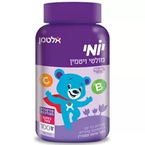 יומי מולטי ויטמין בטעם פטל 100 דובונים Vitamins4u
