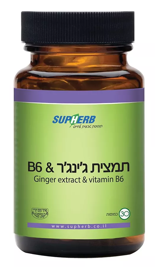 תמצית ג'ינג'ר &   Ginger extract & vitamin B6   |  B6 סופהרב