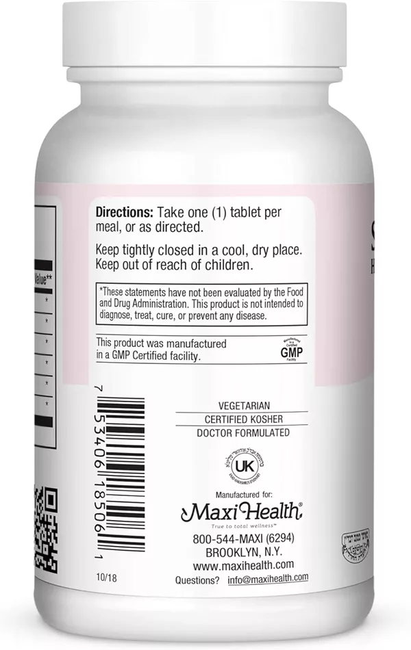 מקסי הלט סופר אנזימקס 60 טבליות | Maxi Health Super Enzymax 60 Tabs
