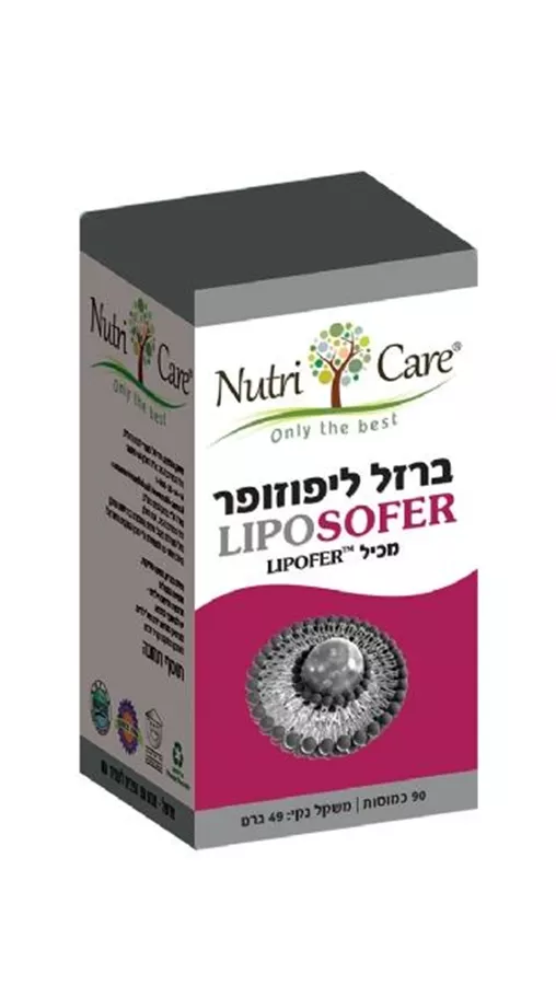 ליפוזופר‎ ‎ברזל 90 כמוסות נוטריקר