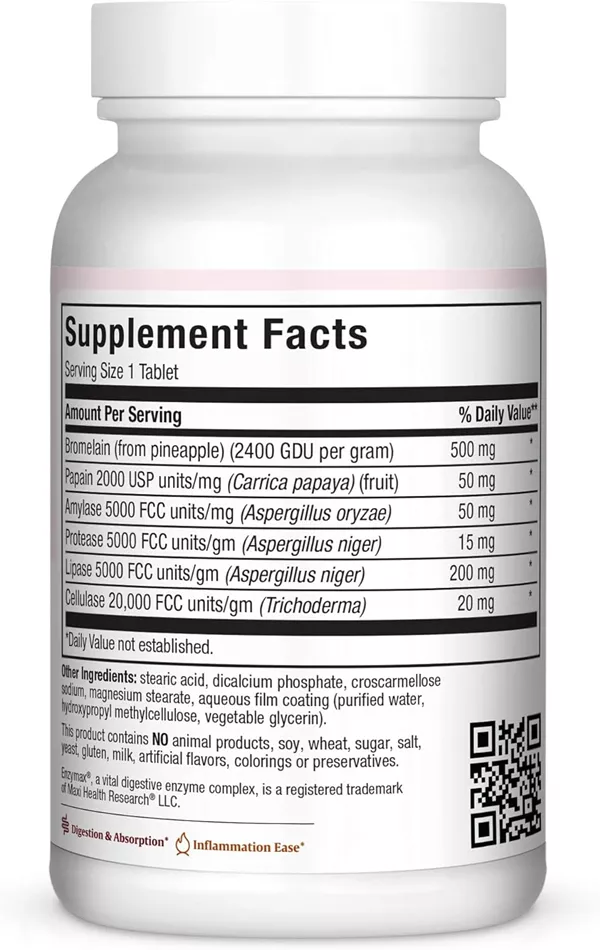 מקסי הלט סופר אנזימקס 60 טבליות | Maxi Health Super Enzymax 60 Tabs