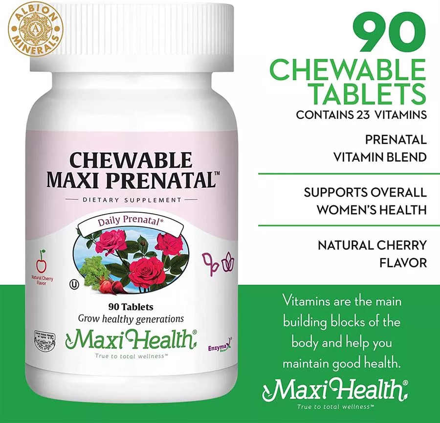 פרנטל ללעיסה מקסי הלט 90 סוכריות Chewable Maxi Prenatal 90 Chews