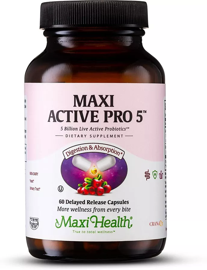 מקסי הלט פרוביוטיקה אקטיב פרו 5 60 כמוסות | Maxi health Active Pro 5 Maxi Health 60 Caps