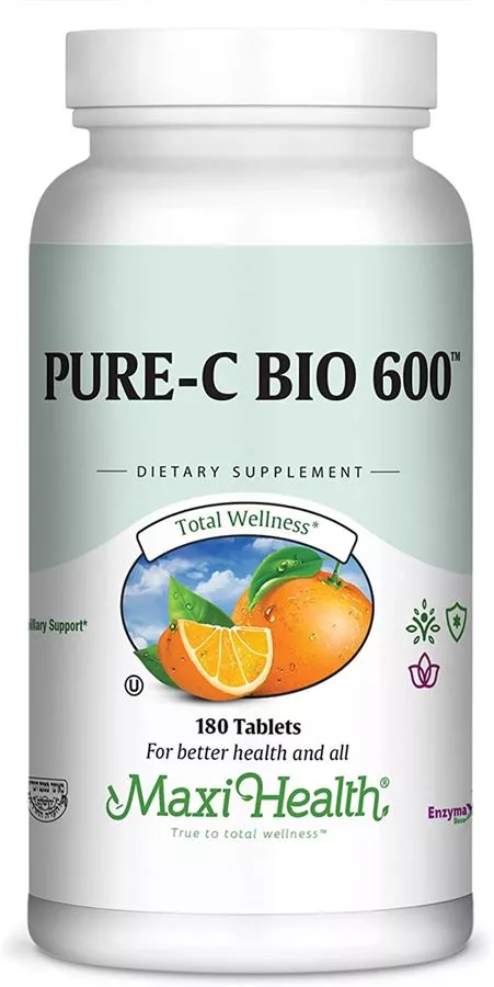 פיור c ביו 600 180 טבליות מקסי הלט | Pure C Bio 600 180 Tabs