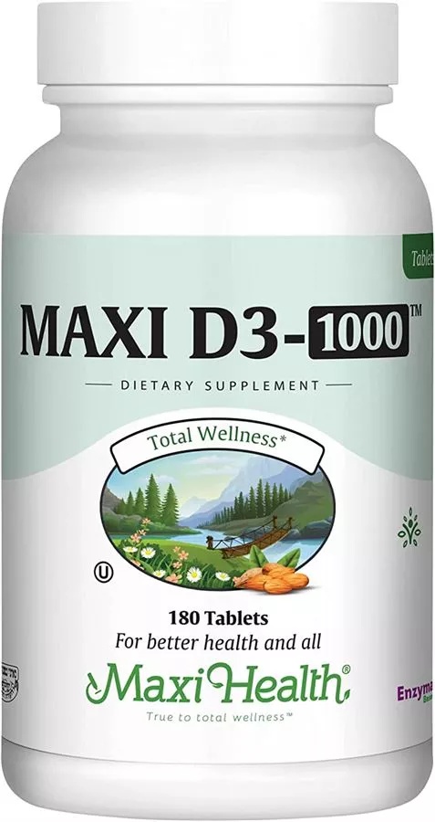 ויטמין D3 1000 יחב״ל 180 טבליות מקסי הלט |  Vitamin D3 1000 Iu 180 Tabs
