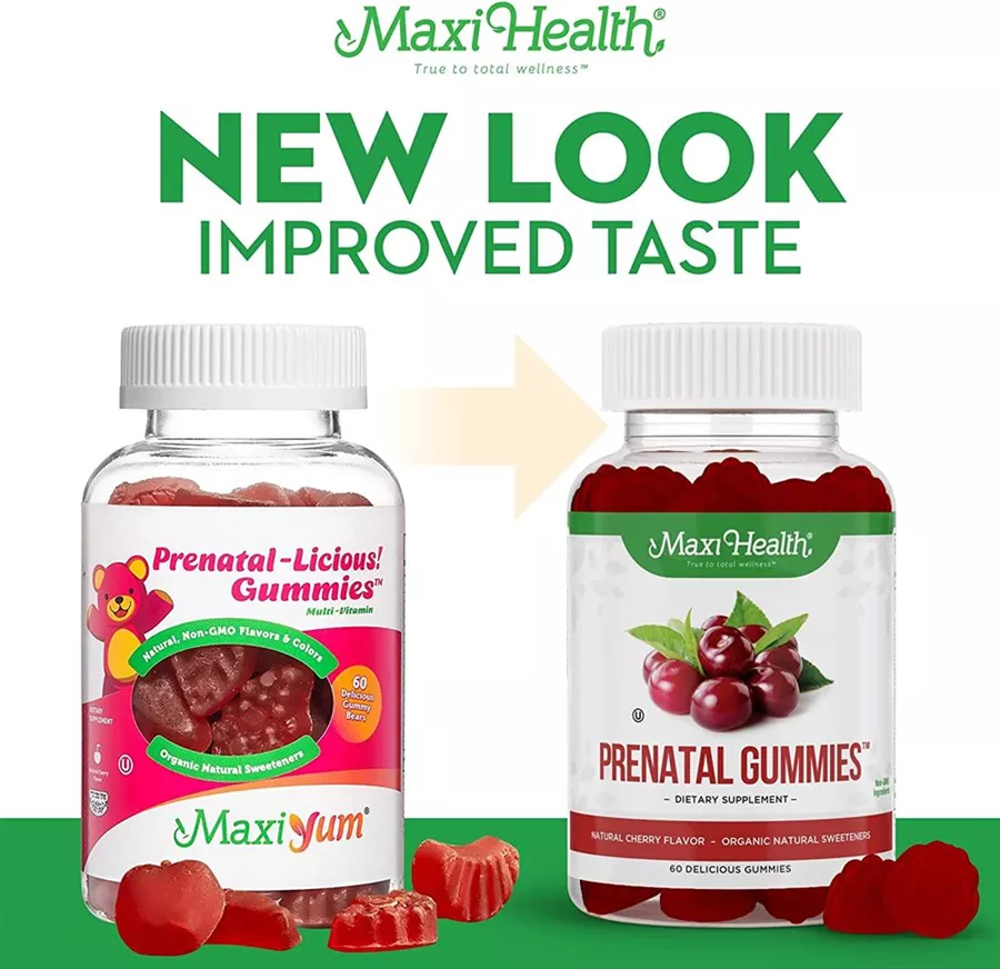 פרנטל לישס גומיס 60 סוכריות גומי מקסי הלט |  Prenatal-Licious! Gummies 60 Gummies