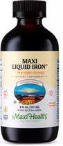 מקסי הלט ברזל פרושל נוזלי 237 מ״ל | Maxi Health Liquid Iron 8 Fl Oz Vitamins4u