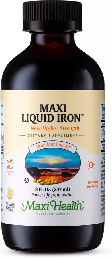 מקסי הלט ברזל פרושל נוזלי 237 מ״ל | Maxi Health Liquid Iron 8 Fl Oz