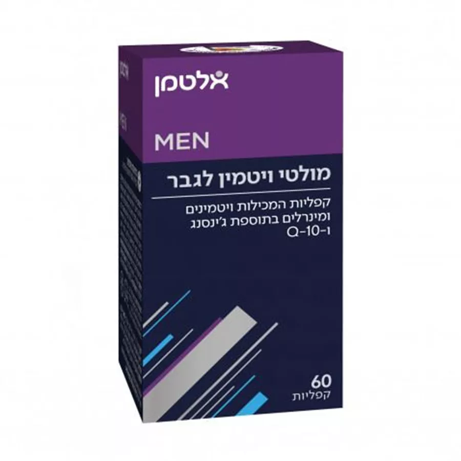 מולטי ויטמין לגבר 60 קפליות אלטמן | ALTMAN‎ ‎MULTI‎ ‎VIT‎ ‎MAN‎ ‎(‎60‎)